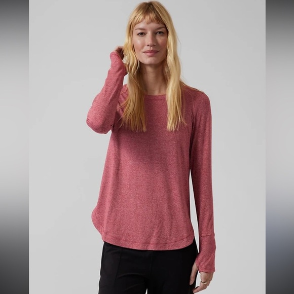 Athleta - UPTEMPO Top Thumb Holes - Antique Rose - Size Medium - Gently Used!! - Picture 1 of 9